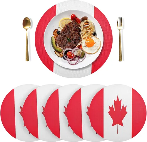 Miniatura 13 de Agender Pride Flag Round Placemats 15 Inch Seasonal Table Mats Decorative Table Mats for Home Kitchen Holiday Decoration
