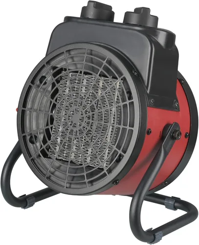 Calentador de aire forzado eléctrico industrial con elemento calefactor de cerámica, inclinación ajustable, protección contra sobrecalentamiento,