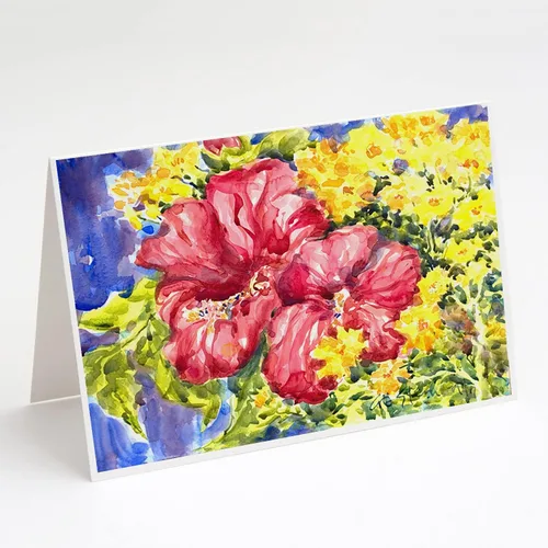 Miniatura 35 de Caroline's Treasures 6077GCA7P Flower - Tarjetas de felicitación y sobres de Aster - Paquete de 8 tarjetas en blanco con sobres, tamaño A7, tarjetas