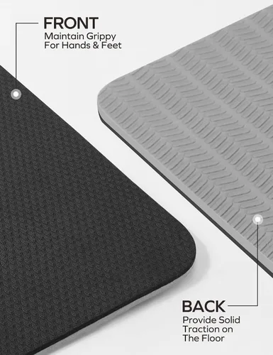 Miniatura 3 de Ewedoos Tapete de yoga antideslizante de elastómero termoplástico, tapete de ejercicio ecológico para yoga, pilates y ejercicio de piso, tapete