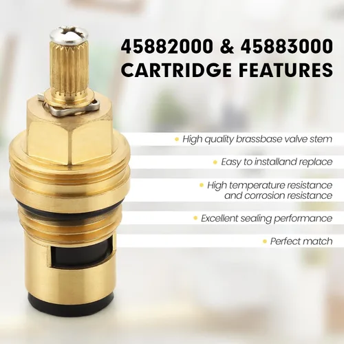Miniatura 4 de Cartucho de cerámica para 45883000, piezas de repuesto de cartuchos de grifo, cartucho de repuesto 45883000, lado derecho del fregadero Cierre