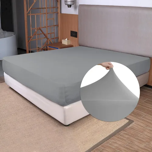 N&Y HOME - Sábana bajera elástica Gris claro
