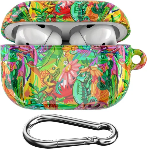 Miniatura 6 de Funda compatible con Airpods Pro y Pro 2 Airpods 3-2-1 Gen Bulldog Francés Portátil, Diseño de Clip de Bloqueo Lindo Estampado de Cachorro Perros