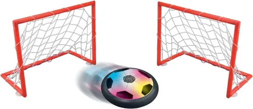 Miniatura 6 de Lexibook Aerofoot, disco de fútbol Hovercraft, 2 porteros, bomba y pelota inflable incluida, se desliza fácilmente, rápido y dinámico, efectos