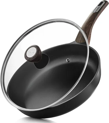 Miniatura 17 de SENSARTE Sartén de Cerámica Antiadherente con Tapa de 11 Pulgadas, Sartén de Tortilla sin Stick, Sartén de Cocina Saludable y no Tóxica, Libre