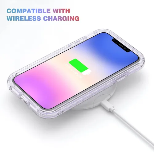 Miniatura 5 de Diaclara - Funda compatible con iPhone 11, carcasa resistente de cuerpo completo con protector de pantalla integrado sensible al tacto y Transparente