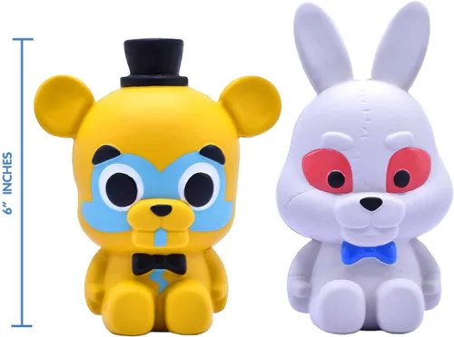 Miniatura 6 de Five Nights at Freddy's Security Breach Glamrock Freddy Mega SquishMe - Juguete de espuma con aroma a fresa de 6 ″