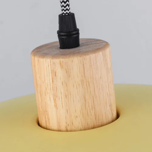 Miniatura 4 de Luces colgantes nórdicas retro para isla de cocina, moderna lámpara colgante de madera, lámpara industrial de aluminio para comedor, sala de estar