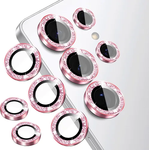 Miniatura 8 de Protector de lente de cámara compatible con iPhone 11, 11 Mini, 11 Pro y iPhone 11 Pro Max (paquete de 3 + 1), purpurina brillante, funda de cámara