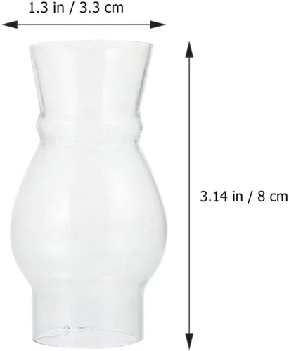 Miniatura 3 de SEWACC Pantalla de lámpara de cristal, 3 piezas, pantalla de lámpara de vela de vidrio, cubierta de lámpara de queroseno, cubierta de lámpara