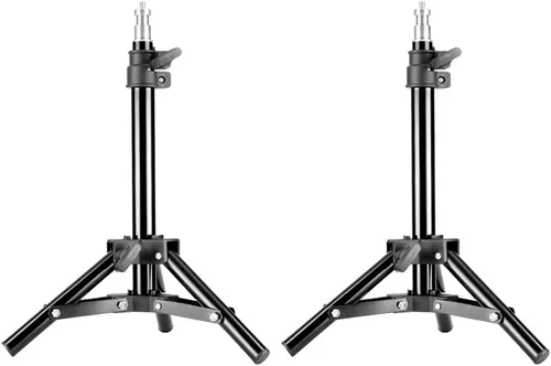 Neewer® Mini juego de dos soportes de luz trasera de aluminio para fotografía con altura máxima de 32 pulgadas/31.5 in para relfectores, softboxes,
