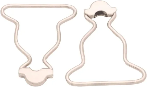 Miniatura 3 de BIKICOCO Hebillas de tirantes en forma de calabaza, 1-1/4 pulgadas de ancho inferior, para coser, hacer tú mismo 20 unidades de plata.