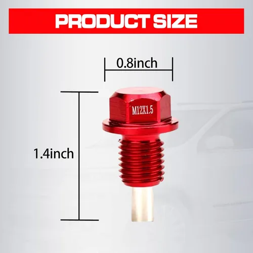 Miniatura 2 de 1 tapón magnético de drenaje de aceite M12 x 1.5 con cuatro espaciadores, perno de tuerca de drenaje de sumidero compatible con la mayoría de BMW