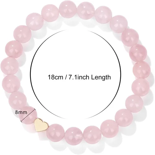 Miniatura 6 de GolbalJew Pulsera curativa para mujer, pulseras de cuentas de ansiedad, joyería de piedra curativa, pulsera de cristal para aliviar el estrés