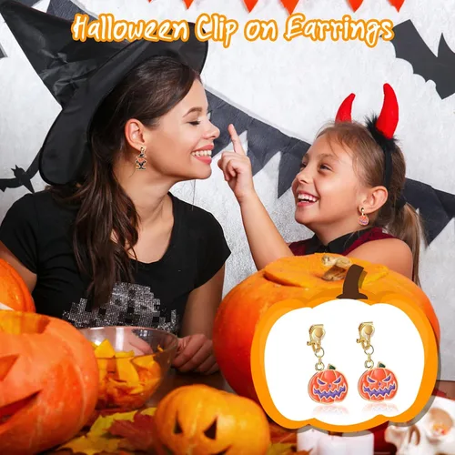 Miniatura 2 de Clip On Earrings Hypoallergenic Clips Earrings Sets Suitable for Ages 4-12 Little Girls, Cute Small Clips On Earrings Jewelry Gifts Set