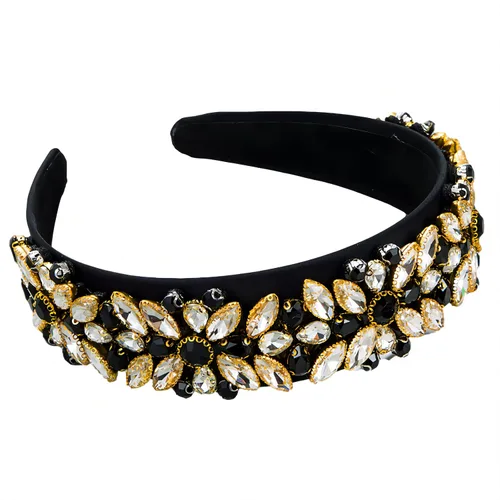 Miniatura 25 de Diadema de moda para mujer, hermosa diadema retro con diamantes de imitación de cristal, accesorios para mujeres y niñas (diadema 3)