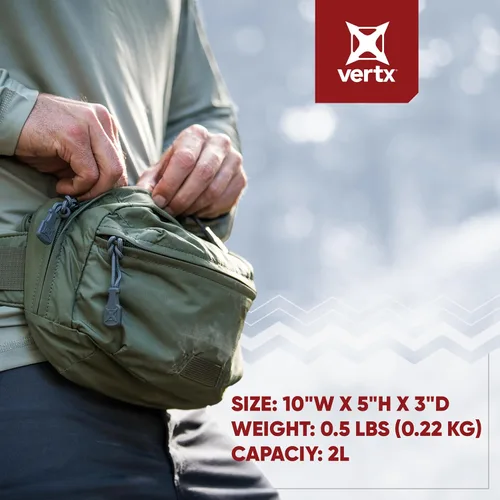Miniatura 5 de Vertx Cangurera táctica para hombre, con cintura táctica de 2 l, para viajes, CCW, EDC