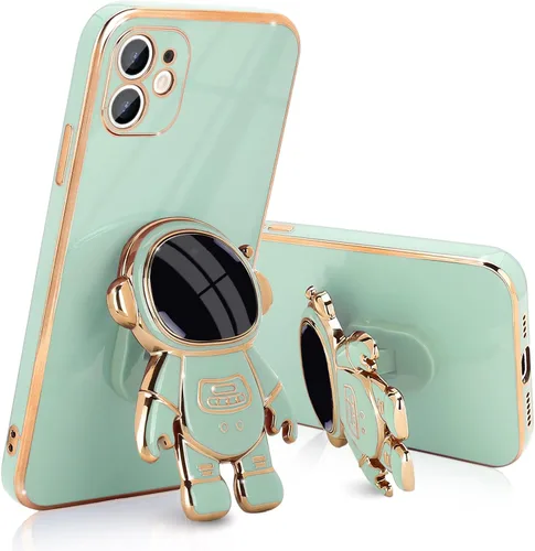 Miniatura 21 de Pepmune Funda compatible con iPhone 12 Bonita Diseño de Soporte de Astronauta en 3D Protección de Cámara A Prueba de Golpes Cubierta Trasera Suave
