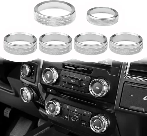 Miniatura 9 de Cubierta de perilla para interruptor de control de clima F150 AC/remolque/4WD/VOL/botón de afinación interior consola central accesorios compatibles