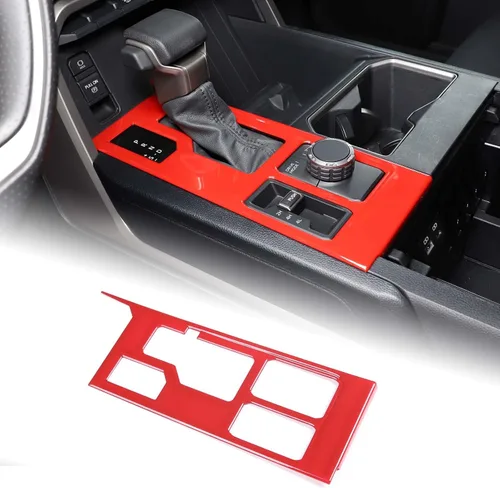 Aunginsy Cubierta de panel de palanca de cambios de control central compatible con Toyota Tundra/Sequoia 2022-2026, consola de palanca de cambios de