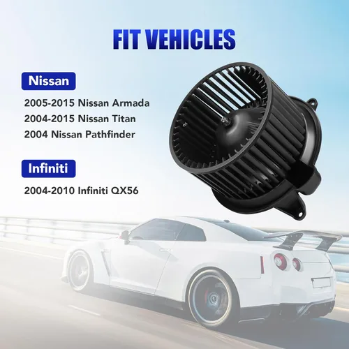Miniatura 3 de Motor de ventilador compatible con 2005-2015 Nissan Armada, 2004-2008 Nissan Titan, 2004-2010 Infiniti QX56. Motor de ventilador de calefacción
