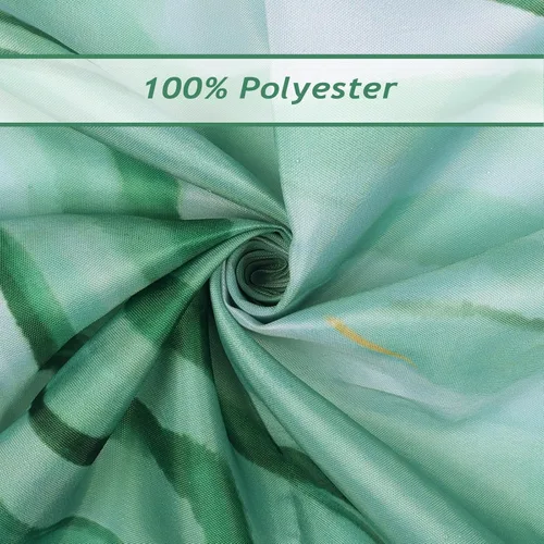 Miniatura 5 de Bonhause Cortina de ducha de mármol verde esmeralda, cortina de baño de arte abstracto moderno, 72 x 72 pulgadas, tela de poliéster impermeable