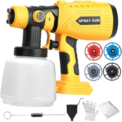 Miniatura 10 de Pulverizador de pintura inalámbrico compatible con batería Craftsman de 20 V (solo herramienta) pistola de pintura HVLP de 200 W, 3 patrones