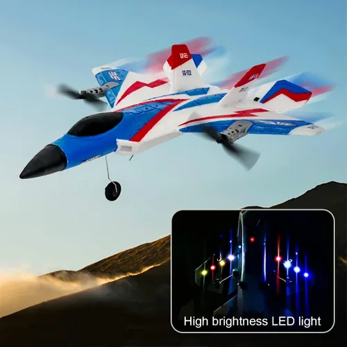 Miniatura 6 de Avión de control remoto de 4 canales, avión F-22 RC para adultos principiantes con sistema de estabilización Xpilot volador acrobático y acrobacia