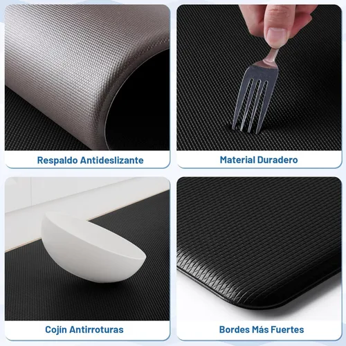 Miniatura 3 de StepRite - Tapetes de cocina, juego de 2 piezas, tapetes de cocina acolchados antifatiga para el piso, tapete antideslizante para escritorio, juego