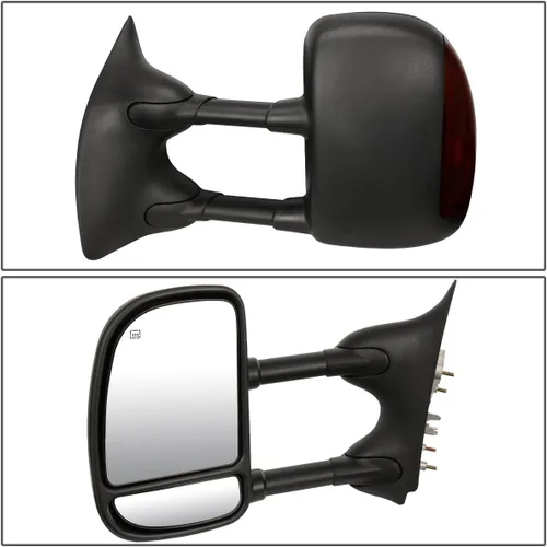Miniatura 2 de DNA Motoring TWM-004-T888-BK-AM - Par de espejos laterales de remolque calefactables con luz de giro compatibles con 99-07 F250 / F350 / F450 / F550