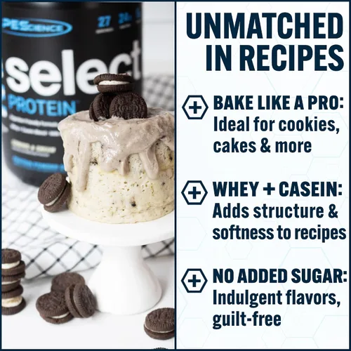 Miniatura 4 de PEScience Select Protein - Proteína en polvo bajo en carbohidratos, galletas y crema, 55 porciones, apta para dieta cetogénica y sin gluten