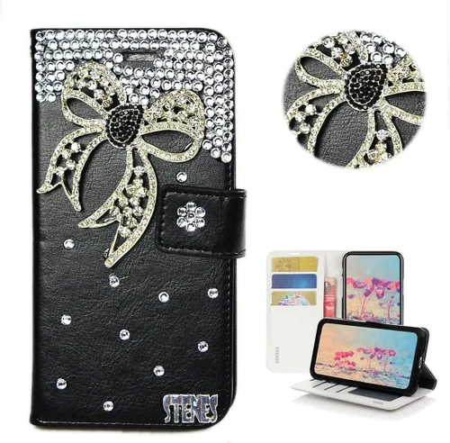 Miniatura 23 de Bling Wallet - Funda para teléfono compatible con Samsung Galaxy Z Fold 3 5G, elegante, hecha a mano, 3D, hecha a mano, ballet, pintalabios, tacón