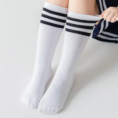 Miniatura 3 de BQUBO - Calcetines altos hasta la rodilla para bebé calcetines de punto para bebé calcetines de algodón para niñas