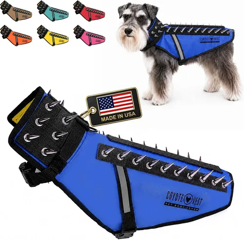 Miniatura 10 de CoyoteVest Chaleco Protector de Arnés para Perro, Accesorios Reflectantes para Perro con Picos para Proteger a tu Mascota de Ataques de Rapaces