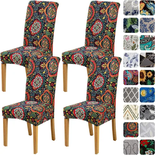 Miniatura 50 de HZDHCLH Juego de 6 fundas grises para sillas Parsons de elastano para comedor, fundas elásticas de elastano para sillas Parsons, fundas de asiento