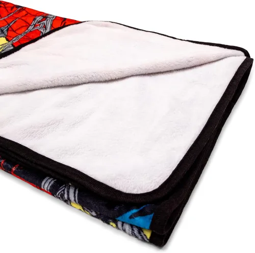 Miniatura 3 de Manta de forro polar con estampado gráfico digital oficialmente licenciado de Marvel Spider-Man de los 90, cubierta Torment, 114,3 cm x 152,4 cm