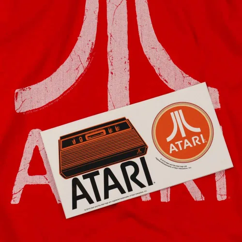 Miniatura 6 de Popfunk Clásico Atari Video Game Retro Logo Vintage Gaming Console T Shirt & Stickers