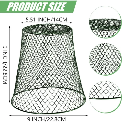 Miniatura 2 de 10 cubiertas de alambre para plantas de alambre de alambre para jardín, alambre de pollo, protector de plantas de metal resistente para plantas