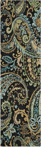 Miniatura 21 de Addison Rugs Chantille ACN533 - Alfombra negra de 8 x 10 pies, resistente a las manchas, lavable a máquina, no se desprende, para dormitorio, sala