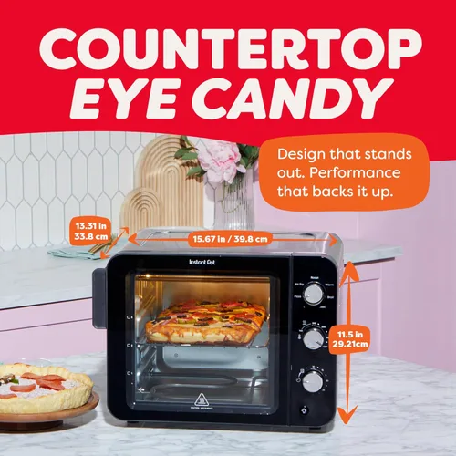 Miniatura 8 de Instant Pot No requiere precalentamiento* Horno tostador con freidora de aire de 4 rebanadas con tecnología InstantHeat, 7 en 1, freír al aire