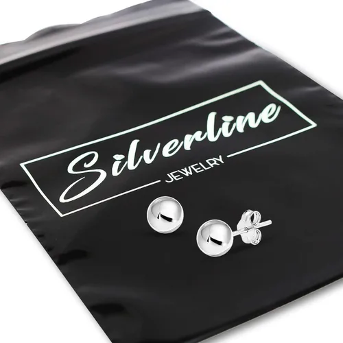Miniatura 5 de Silverline Jewelry Aretes de bola de plata de ley 925 0.079 in-0.433 in