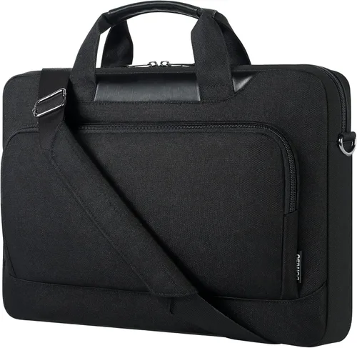 Miniatura 15 de DOMISO Bolsa para laptop de 17-17.3 pulgadas de gran capacidad con correa para el hombro para Dell XPS/HP Pavilion 17/Lenovo Chromebook 317, Verde