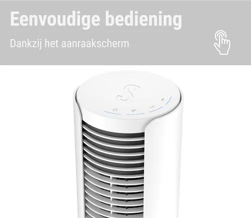 Miniatura 4 de Stadler Form ventilador Peter little, ventilador de mesa móvil, con función de oscilación, 4 niveles de velocidad, ahorro de espacio, panel táctil
