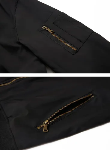 Miniatura 5 de HOOD CREW Chaqueta bomber para hombre, ligera, casual, elegante, para primavera, otoño, cortavientos, con cremallera, con bolsillos