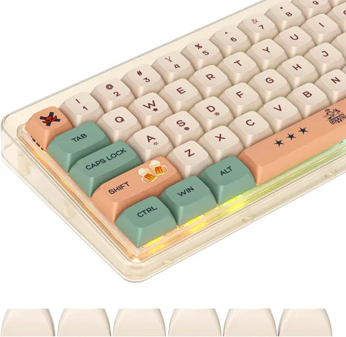Miniatura 25 de GTSP 61 Teclas 60 Por Ciento, Teclas Ducky One 2 Mini para Teclado Mecánico Perfil OEM RGB PBT Set de Teclas con Extractor de Teclas para Cherry MX