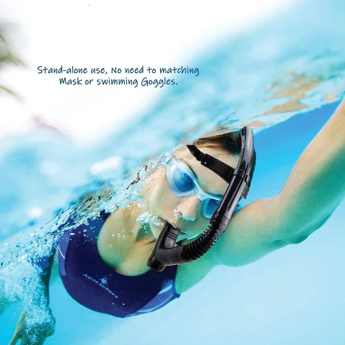 Miniatura 6 de WACOOL Training Headstrap Support Dry Top Snorkel Tube Comfortable Mouthpiece One-Way Purge Valve for Pool Open Water Scuba Lap Swimming Swimmer