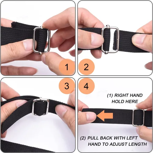 Miniatura 6 de CooBigo Paquete de 25 hebillas deslizantes ajustables de metal de 1 pulgada, ajustador rectangular Tri-Glide, deslizador de correa de tirantes