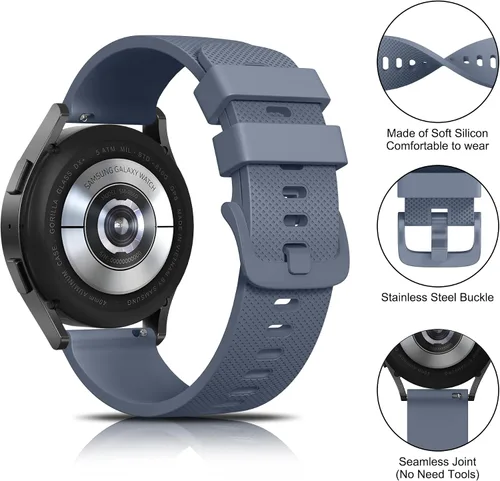 Miniatura 3 de Paquete de 3 correas compatibles con Samsung Galaxy Watch 7 de 1.575 pulgadas, 1.732 pulgadas, 0.787 pulgadas, correas de repuesto deportivas