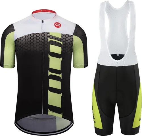Miniatura 42 de Coconut Ropamo CR - Conjunto de camiseta de ciclismo para hombre, con cremallera y bolsillo con pantalones cortos con acolchado 4D