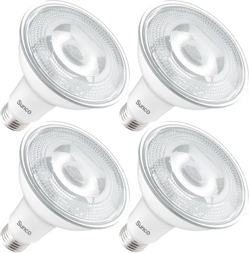 Sunco PAR30 - Bombilla LED de cuello largo, luz de inundación para interiores y exteriores, 11 W (equivalente a 75 W), 850 lúmenes, 6000 K luz Luz